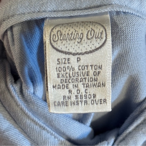 Starting Out Blue Bodysuit with Classic Collar Kids Size Preemie - Picture 3 of 5